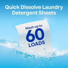 Earth Breeze Laundry Detergent Sheets Calming Lavender 60 Loads | Eco Laundry Sheets - Travel Laundry Soap Sheets for Hot & Cold Cycles - Tackles Tough Stains & Odors - Gentle on Skin